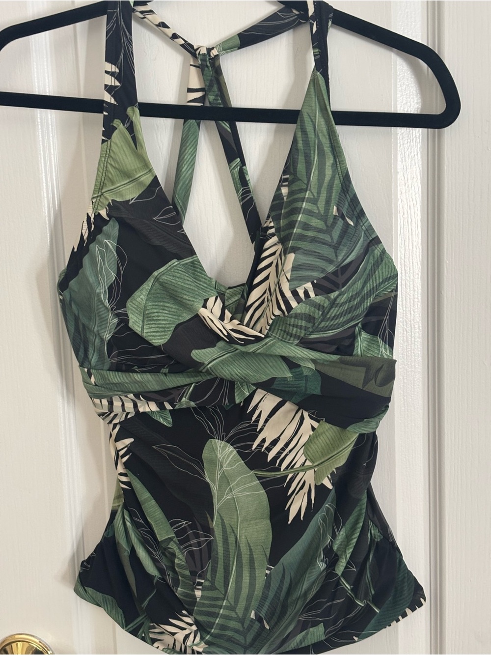 Jantzen Green Tropical Print Tankini Top